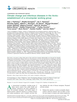 Climate change and infectious diseases in the Arctic: establishment