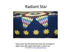 Radiant Star - Quilting