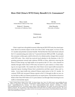 How Did China`s WTO Entry Benefit US Consumers?
