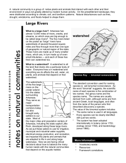 Large Rivers - Note on Natural Communities