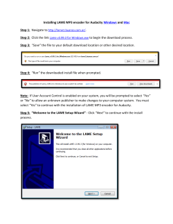 Installing LAME MP3 encoder for Audacity Windows and