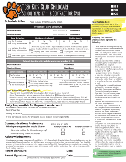 Tiger Kids Club Childcare - Delano Community Education