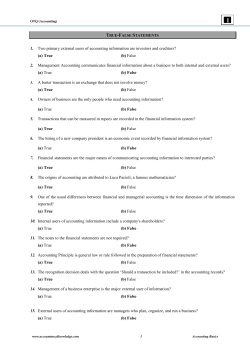 1. Two primary external users of accounting information are