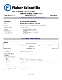 Material Safety Data Sheet