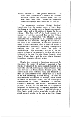 Paulson, Michael G. The Queen`s Encounter: The Mary Stuart