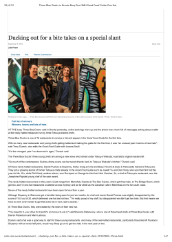 Ducking out for a bite takes on a special slant