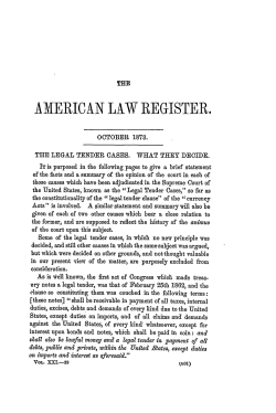 Legal Tender Cases. What They Decide.