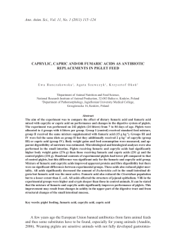 Caprylic, Capric and/or fumaric acids as antibiotic replacements in