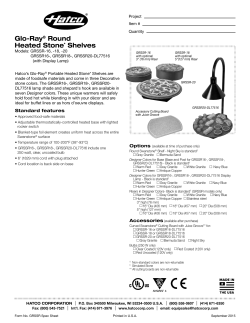 Glo-Ray&reg; Round Heated Stone* Shelves