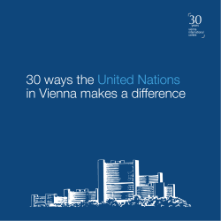 30 ways the United Nations in Vienna makes a