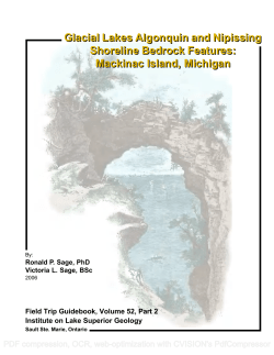 Glacial Lakes Algonquin and Nipissing Shoreline Bedrock Features