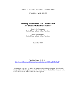Are Shadow Rates the Solution? - Federal Reserve Bank of San