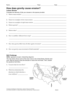 How does gravity cause erosion? - Wingate
