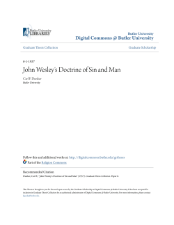 John Wesley`s Doctrine of Sin and Man