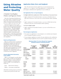 Using Atrazine and Protecting Water Quality