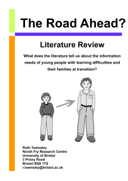 The Road Ahead? - Information for young people with learning
