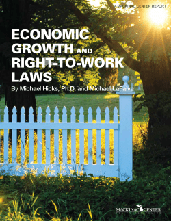 Economic Growth and riGht-to-work Laws
