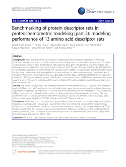 Benchmarking of protein descriptor sets in proteochemometric