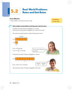 Unit Rate Real World Problems Notes