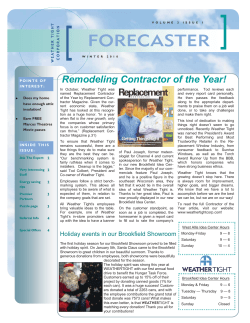 forecaster - Weather Tight Corporation