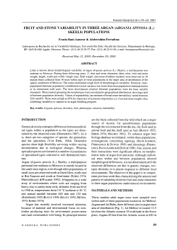 FRUIT AND STONE VARIABILITY IN THREE ARGAN (ARGANIA
