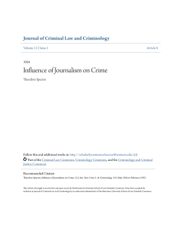 Influence of Journalism on Crime