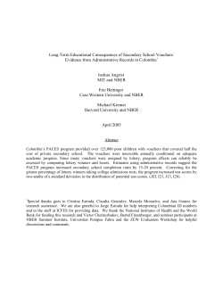 Long-Term Consequences of Secondary School