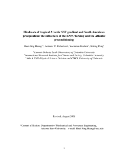 Hindcasts of tropical Atlantic SST gradient and South American