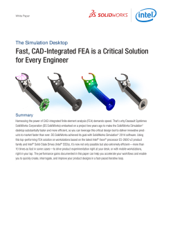 Fast, CAD-Integrated FEA is a Critical Solution for