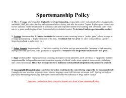 Sportsmanship Policy