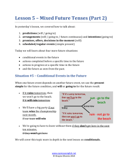 Lesson 5 &ndash; Mixed Future Tenses (Part 2)