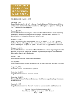 History of Cases - Timeline