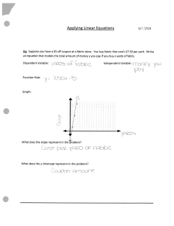 Applying Linear Equations