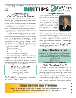 June 2015 Newsletter - DeVries Business Services