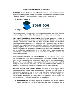 STEELTOE TRADEMARK GUIDELINES 1. PURPOSE. ​Pivotal