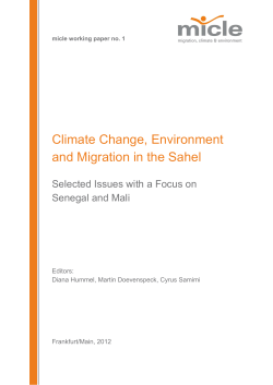 Climate Change, Environment and Migration in the Sahel