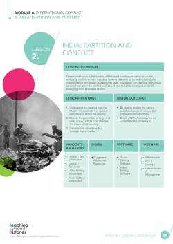 india: partition and conflict