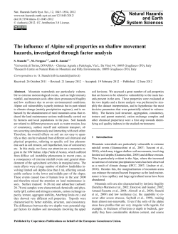 The influence of Alpine soil properties on shallow