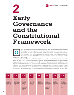 Early Governance and the Constitutional Framework 2