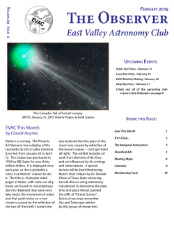 February 2015 - East Valley Astronomy Club