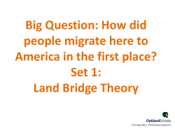 Land Bridge Theory