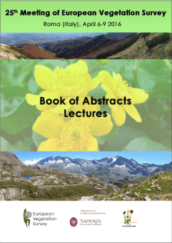 abstracts talks - European Vegetation Survey