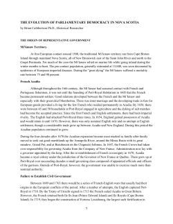 the evolution of parliamentary democracy in nova scotia