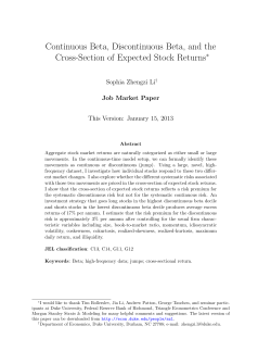 Continuous Beta, Discontinuous Beta, and the Cross