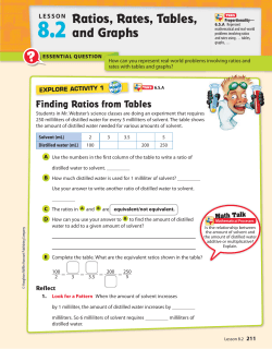 Ratios, Rates, Tables, and Graphs