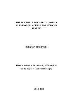 the scramble for africa`s oil: a blessing or a curse for