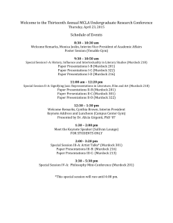 2015 URC Program, including schedule and abstracts