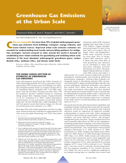 Greenhouse Gas Emissions at the Urban Scale