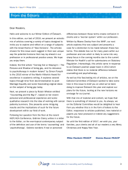 &Eacute;isteach - Winter 2016 - Irish Association for Counselling and