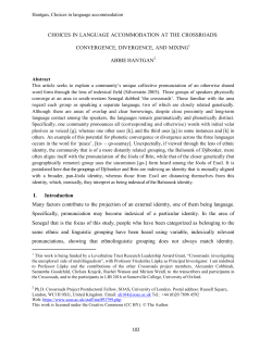 Choices in language accommodation at the crossroads